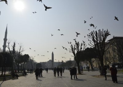 Pogled na bivši hipodrom (sedaj sta ostala le dva stebra)